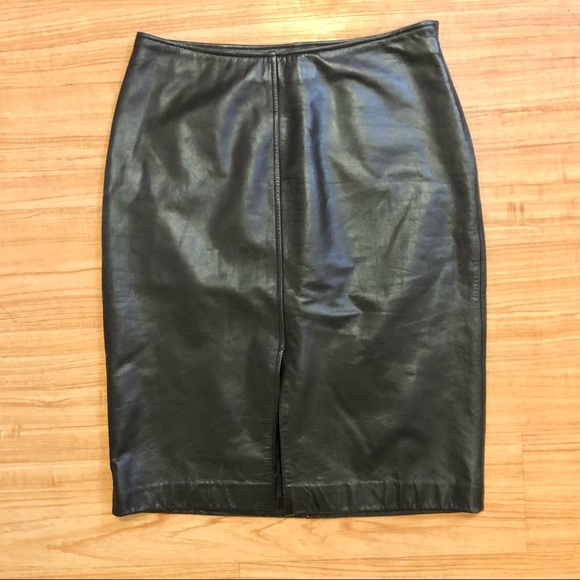 Nine West Dresses & Skirts - Nine West Vintage Leather High Waist Pencil Skirt, Black, 4